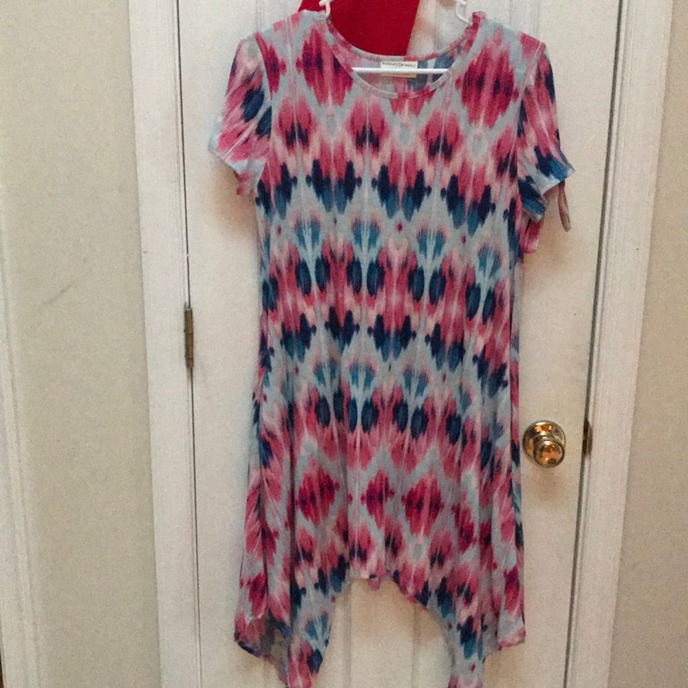 Multi color summer handkerchief dress